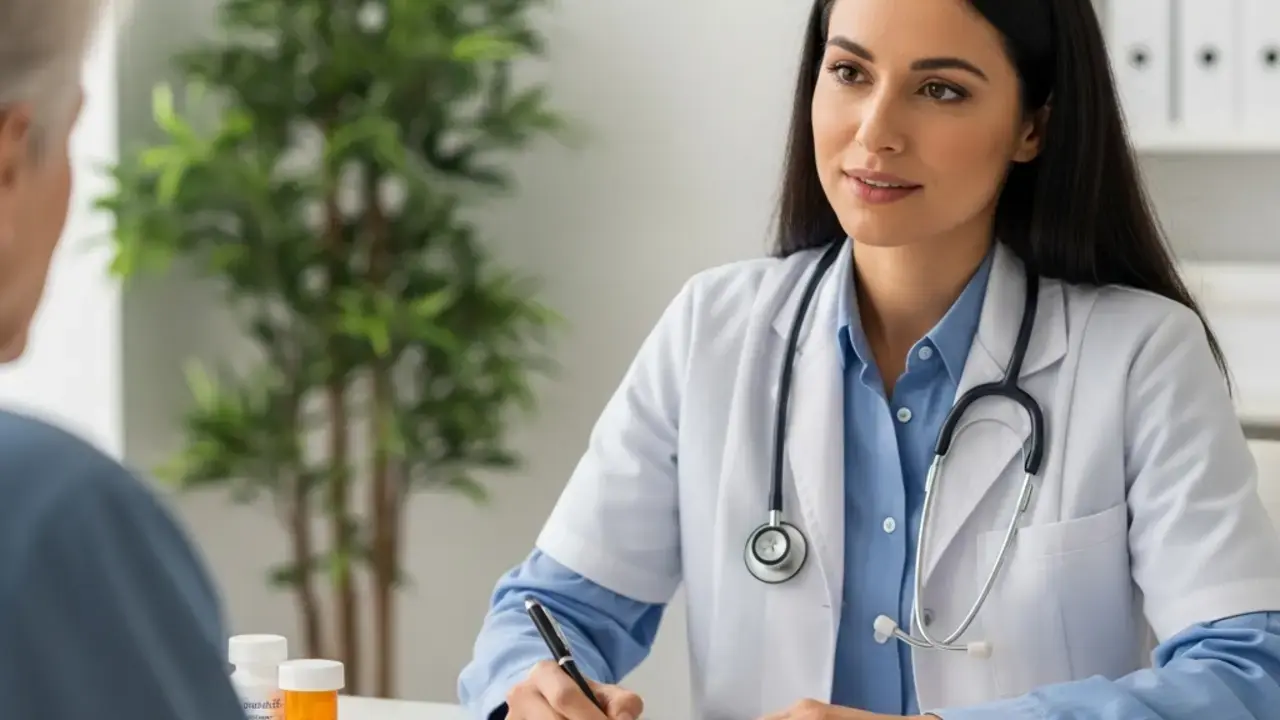 Dra. Priscila Ornelas realizando atendimento humanizado e revisão racional de medicamentos para idosos