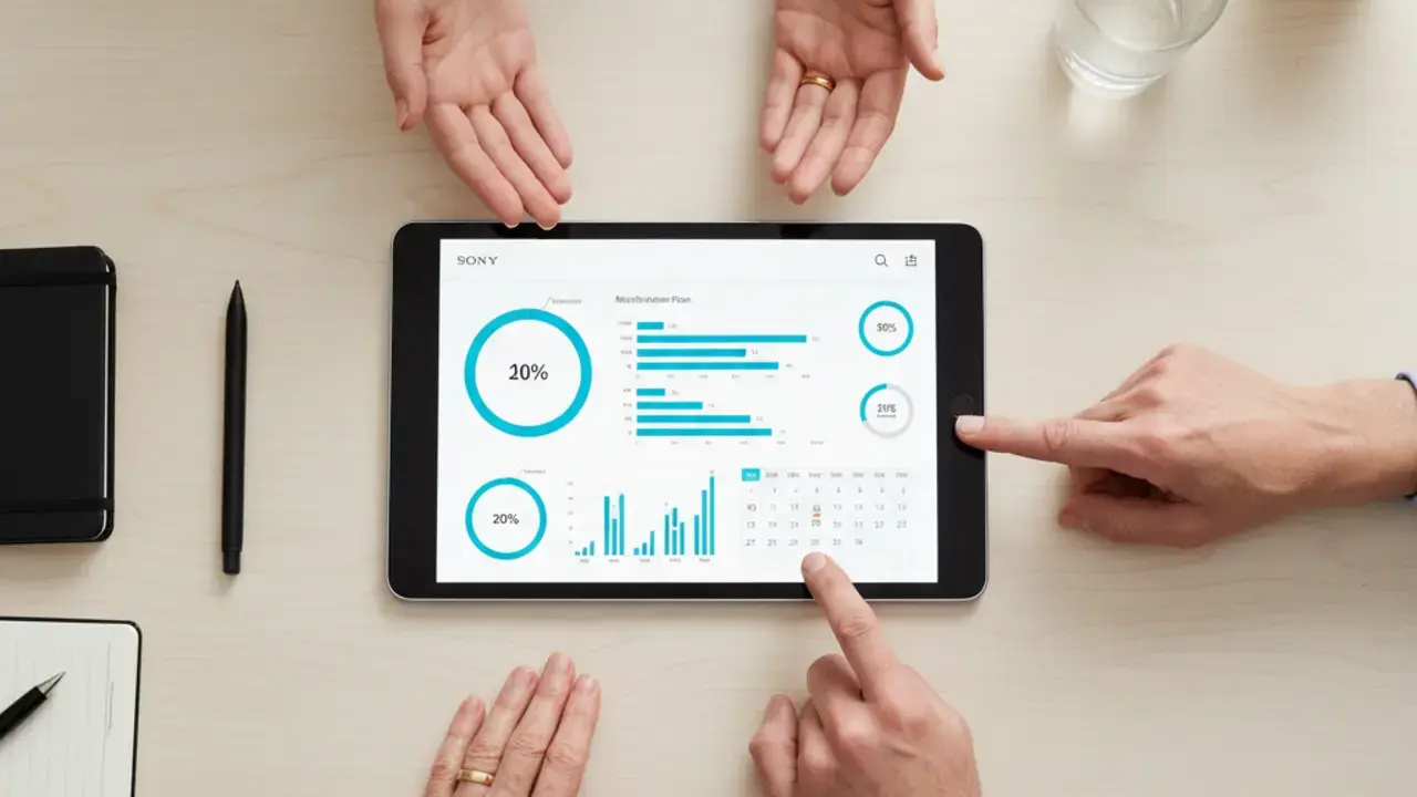 Equipe médica (médico e enfermeira) discutindo um plano de cuidado compartilhado e monitoramento para a suplementação segura de vitaminas D, B12 e folato em idosos.